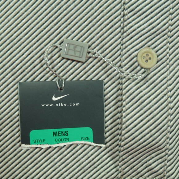 Vintage Nike Tennis Polo Shirt Mens XL White Challenge Court Slash Stripe New - Picture 6 of 9